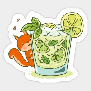 Mojito Squirrel - Mosquirrel Sticker